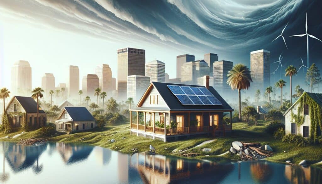 Professional Roofing featured image visually representing "The New Orleans Imperative: Crafting Resilient & Sustainable Roofs for Our Extreme Climate" through symbolic imagery and modern design elements, no text overlay